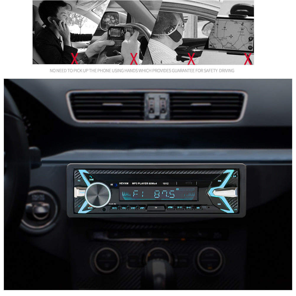 HEVXM 1012 Wireless Bluetooth Car Radio MP3 Media Player Speaker Handsfree Call