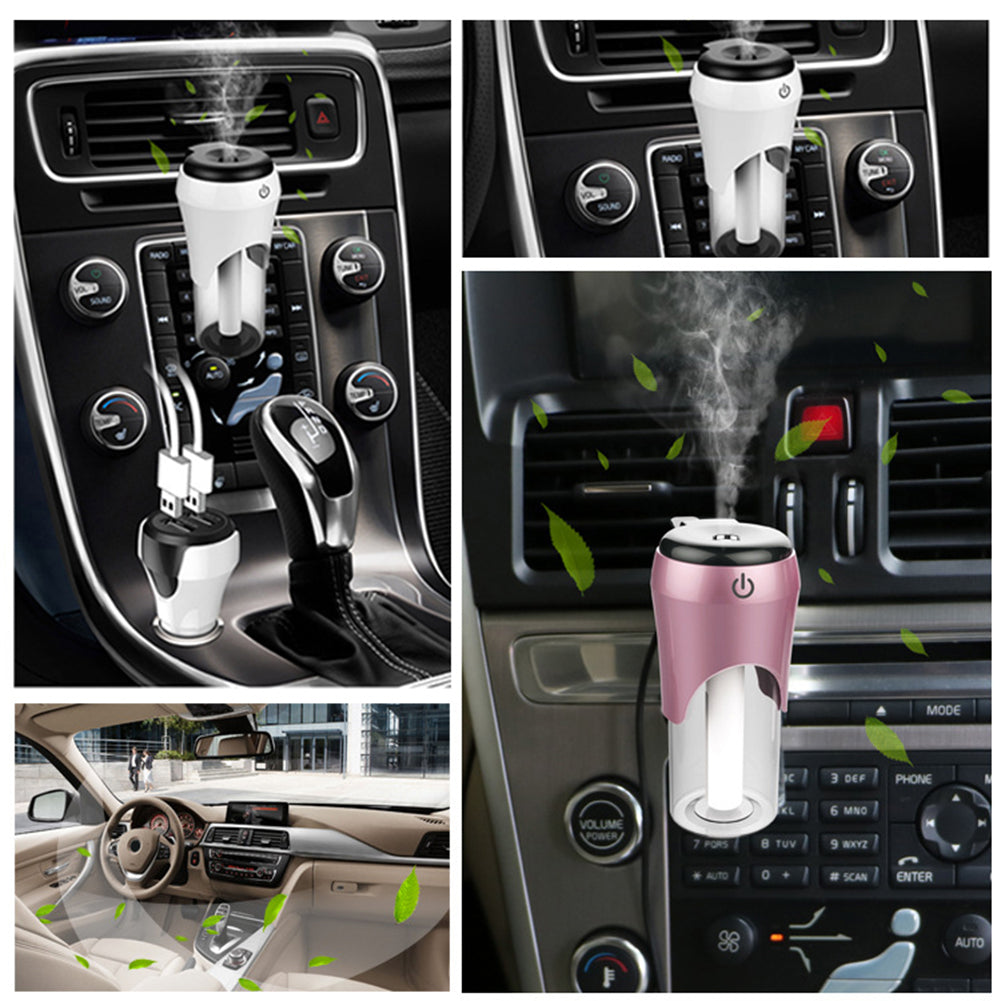 Car Air Vent Mini Humidifier Purifier Mist Maker Aroma Diffuser USB Charger