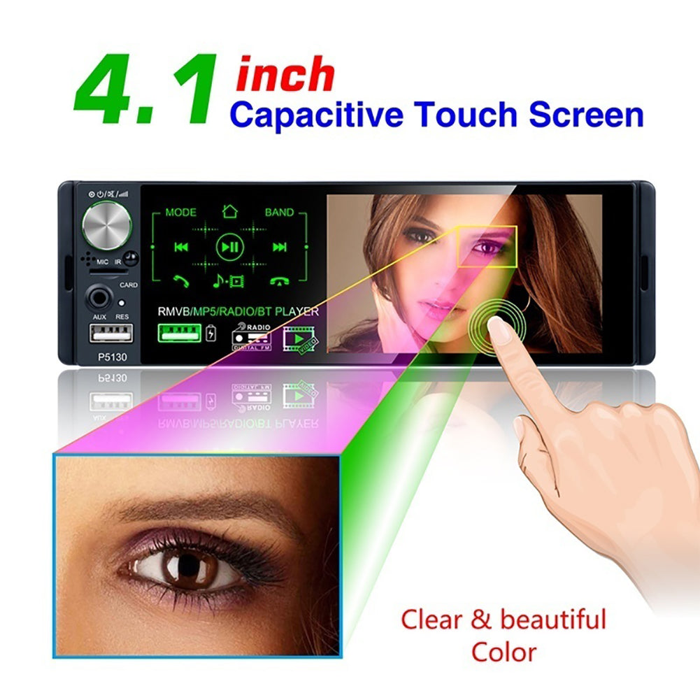 P5130 4.1 Inch Car Radio Bluetooth Touch Screen MP5 Player with Rearview Camera