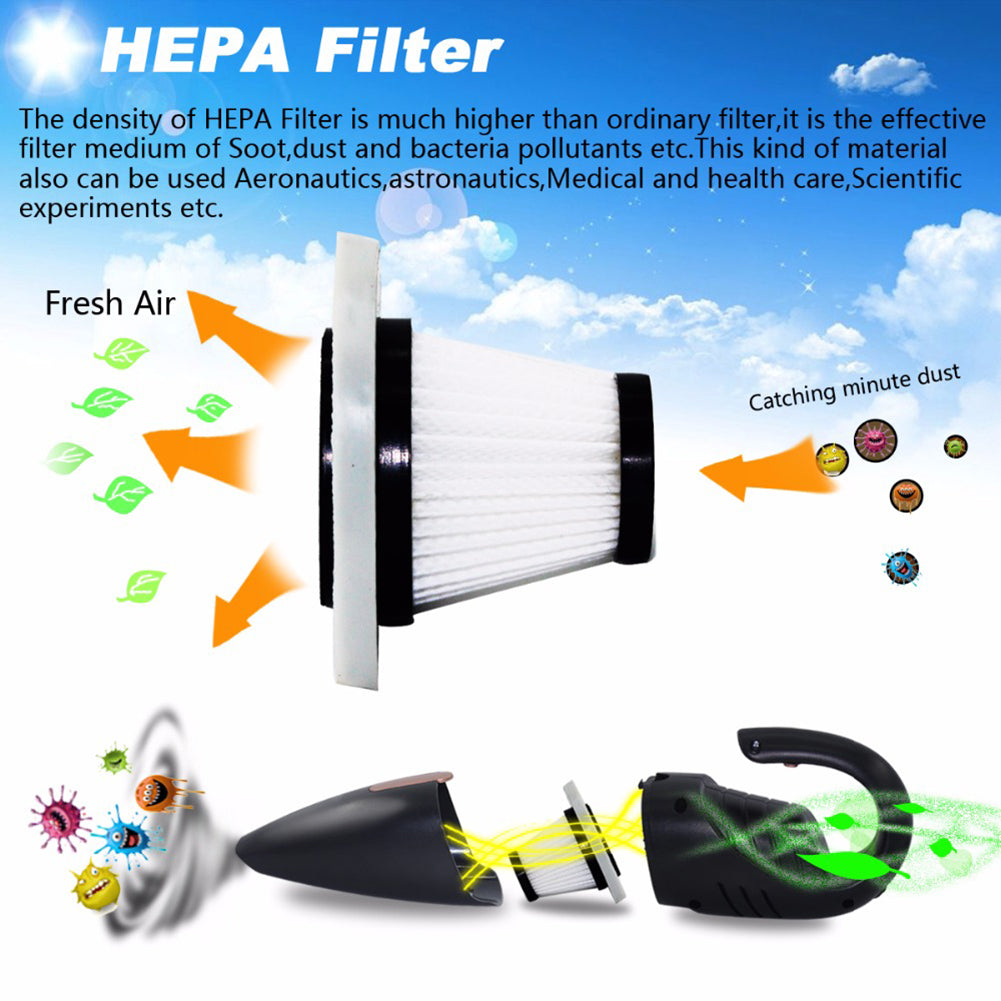 DC 12V 2500Pa Mini Portable Car Vacuum Cleaner Wet/Dry Dual Use Dirt Catcher