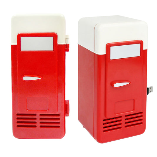 Mini Portable Auto Home Space Saving Food Drinks Storage USB Refrigerator Cooler