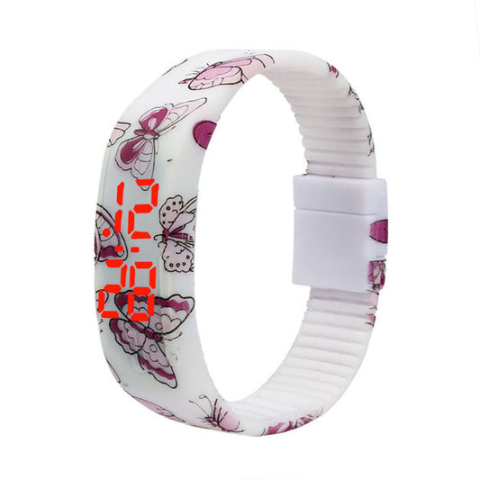 Simple Thin Boy Girl Sports Silicone Digital LED Bracelet Wrist Watch