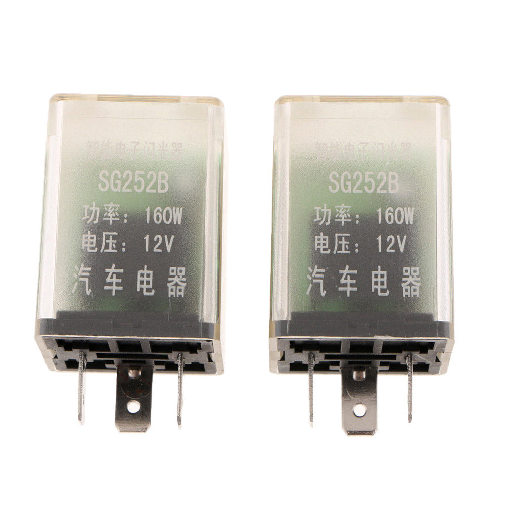 2Pcs DC 12V 160W 3 Pin Car Turn Signal Blink LED Light Indicator Flasher Relays
