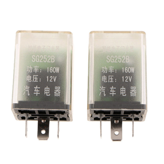 2Pcs DC 12V 160W 3 Pin Car Turn Signal Blink LED Light Indicator Flasher Relays