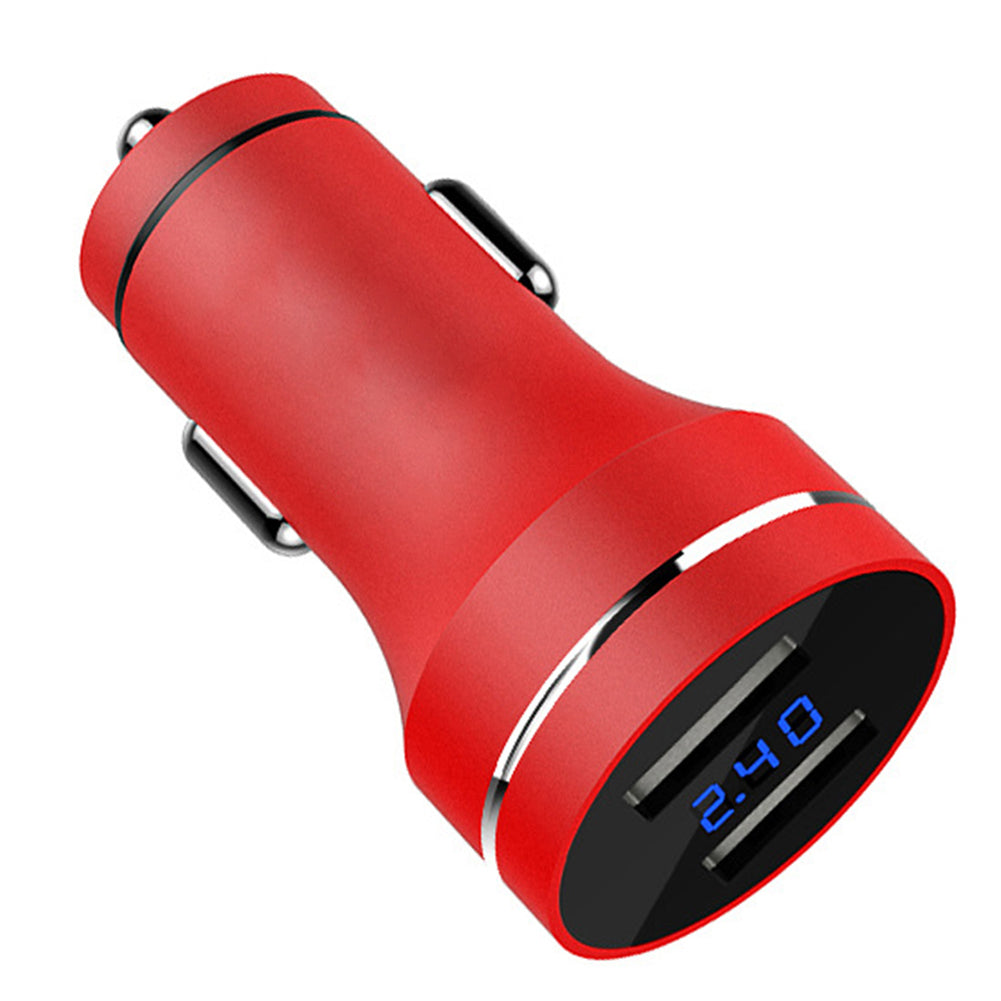 Metal Dual USB Fast Charging Voltage Detection Car Phone Charger Power Adapter