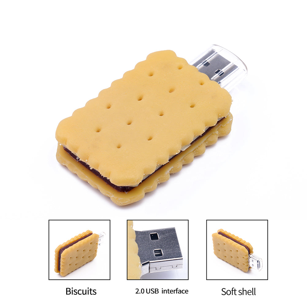 Biscuit 4GB 8GB 16GB 32GB 64GB U Disk USB Flash Pen Drive Memory Stick Gift