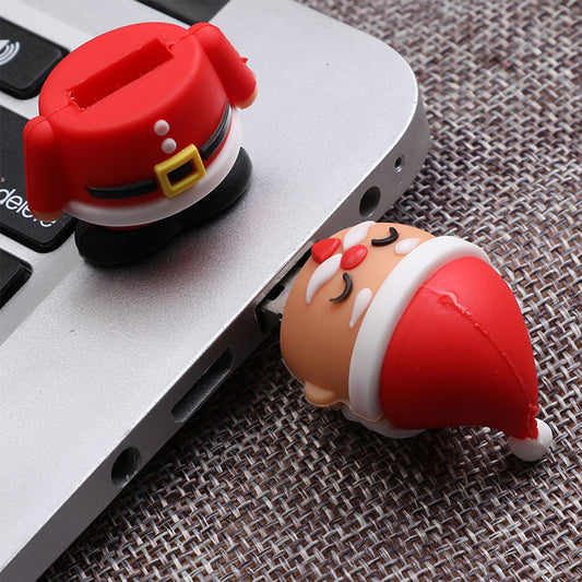 1/2/4/8/16/32GB Cartoon Santa Claus USB2.0 Flash Drive Pen Memory Stick U-Disk