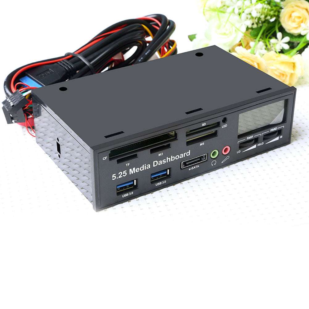 USB 3.0 High Speed Media Dashboard Front Panel PC TF SD M2 MS Multi Card Reader
