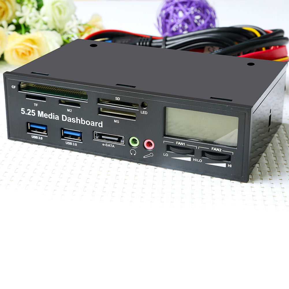 USB 3.0 High Speed Media Dashboard Front Panel PC TF SD M2 MS Multi Card Reader