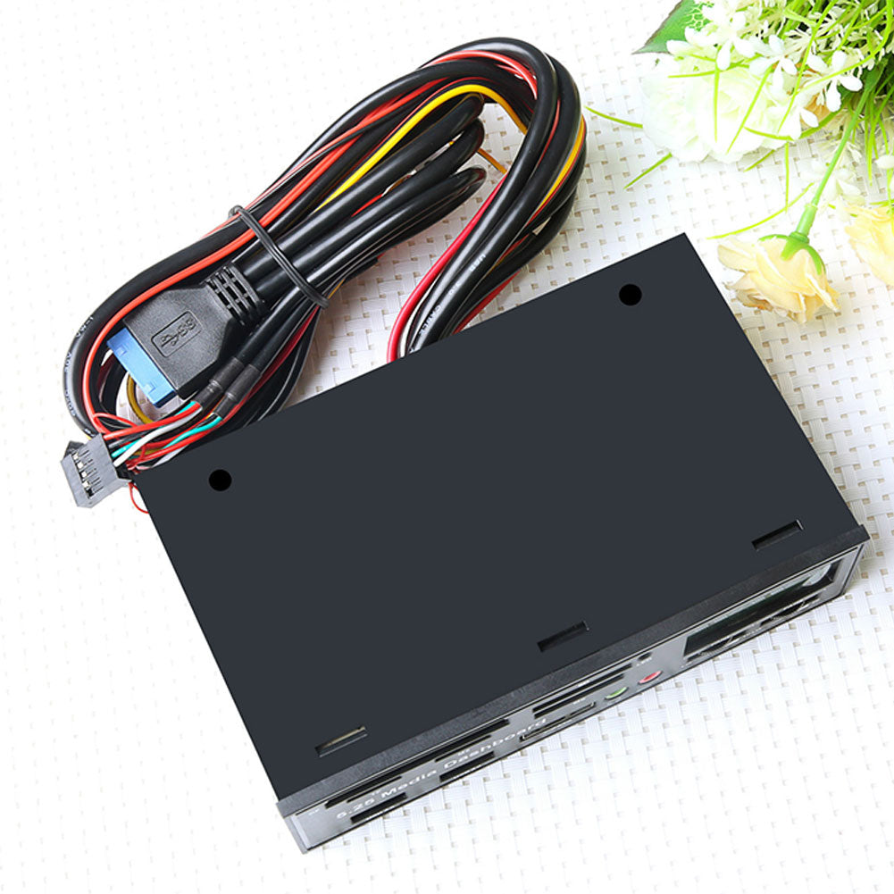 USB 3.0 High Speed Media Dashboard Front Panel PC TF SD M2 MS Multi Card Reader