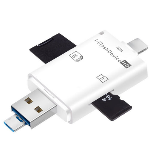 Universal 3 in 1 TF SD Card Reader USB External Adapter for iPhone PC Micro USB