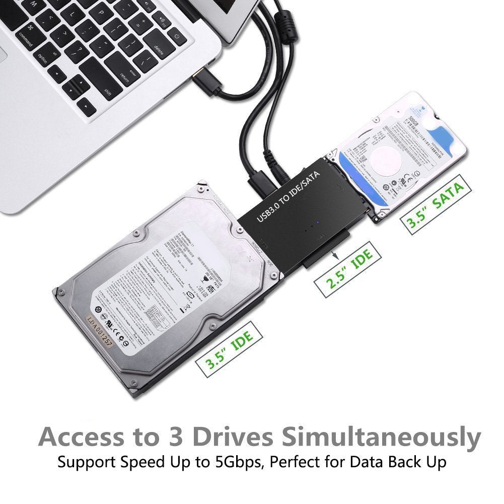Multifunctional USB 3.0 to SATA/IDE Converter for 2.5/3.5 inch Hard Drive Disk