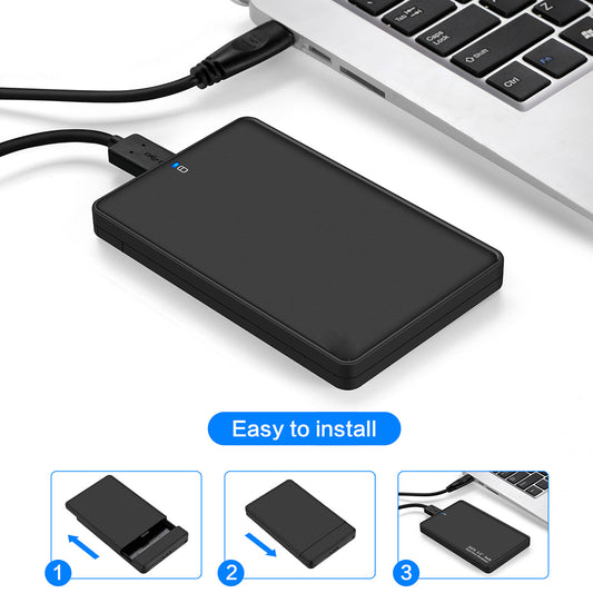 2.5inch External HDD Box Hard Disk Support 2TB SATA to USB3.0 SSD Enclosure Case