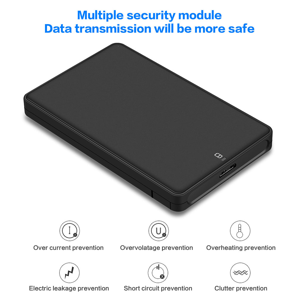 2.5inch External HDD Box Hard Disk Support 2TB SATA to USB3.0 SSD Enclosure Case