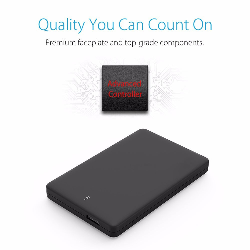 2.5inch External HDD Box Hard Disk Support 2TB SATA to USB3.0 SSD Enclosure Case