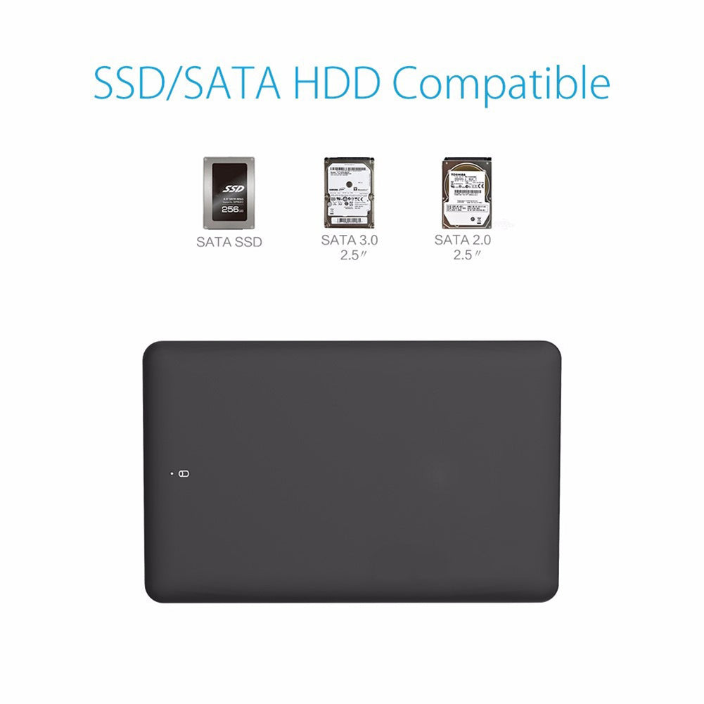 2.5inch External HDD Box Hard Disk Support 2TB SATA to USB3.0 SSD Enclosure Case