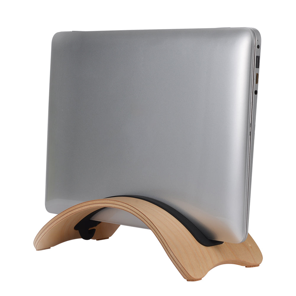 Samdi Wooden Vertical Desktop Laptop Stand Holder Bracket Dock for Macbook Air