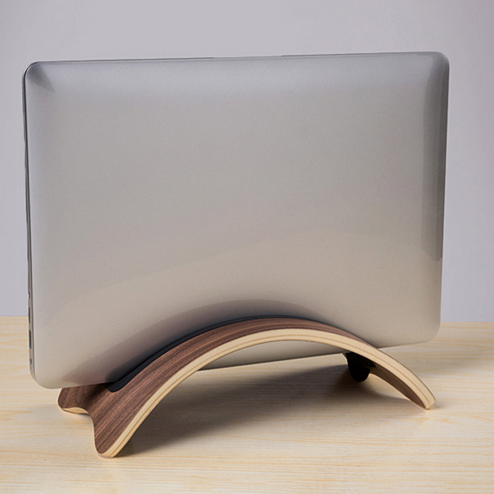 Samdi Wooden Vertical Desktop Laptop Stand Holder Bracket Dock for Macbook Air
