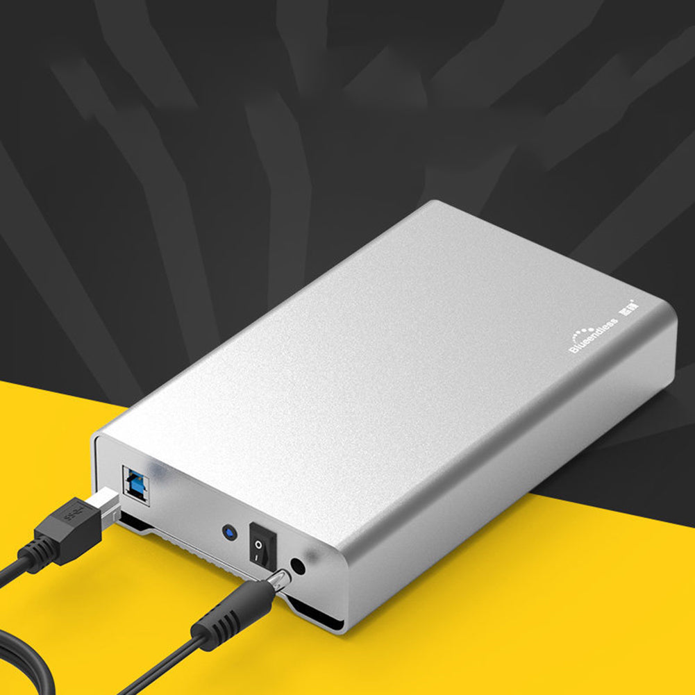 3.5inch Metal USB3.0 SATA Mobile Hard Disk Drive HDD Enclosure Case Accessories