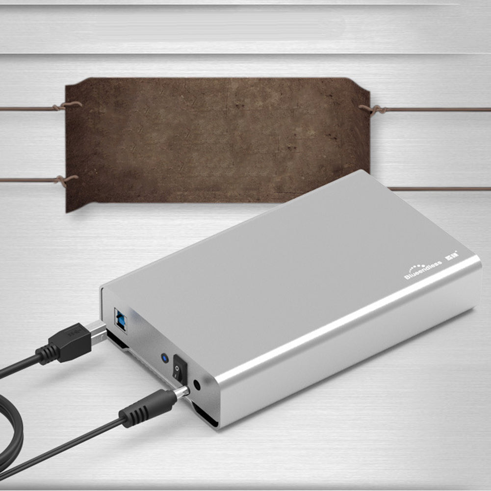 3.5inch Metal USB3.0 SATA Mobile Hard Disk Drive HDD Enclosure Case Accessories