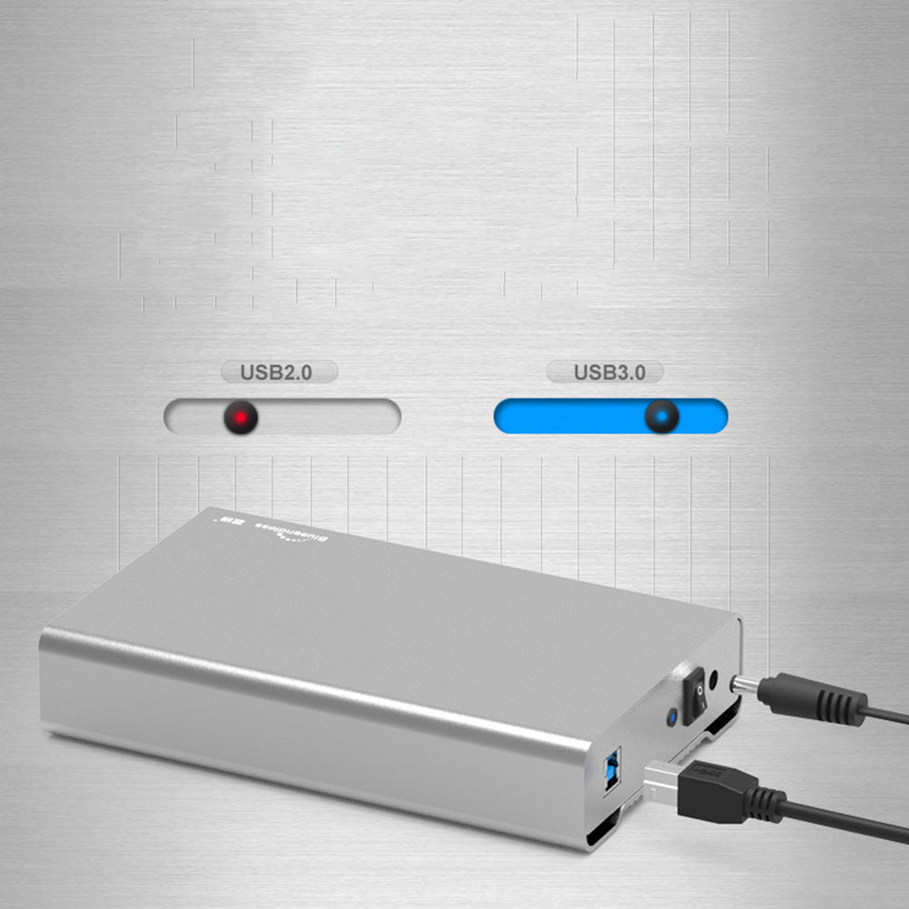 3.5inch Metal USB3.0 SATA Mobile Hard Disk Drive HDD Enclosure Case Accessories