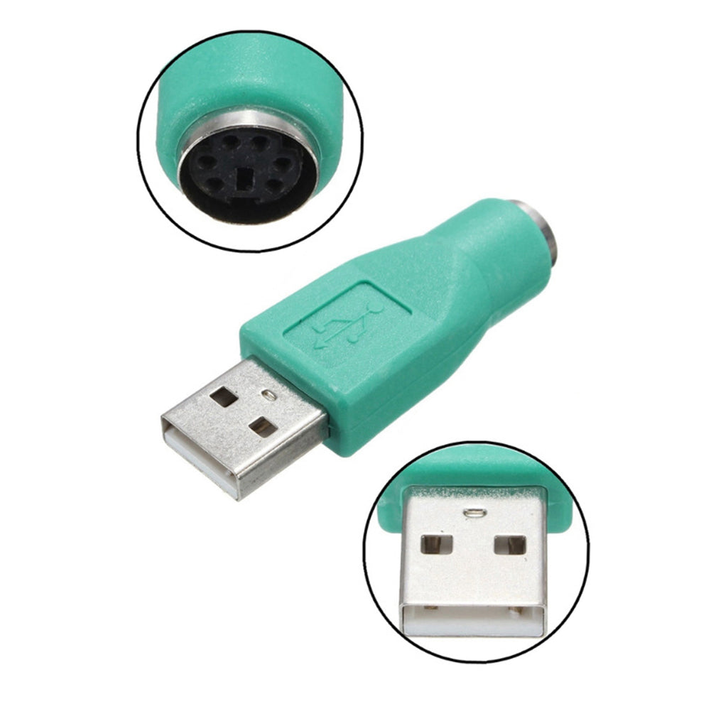 Computer Mouse Keyboard Female to USB Male Adapter Converter Connector for PS2