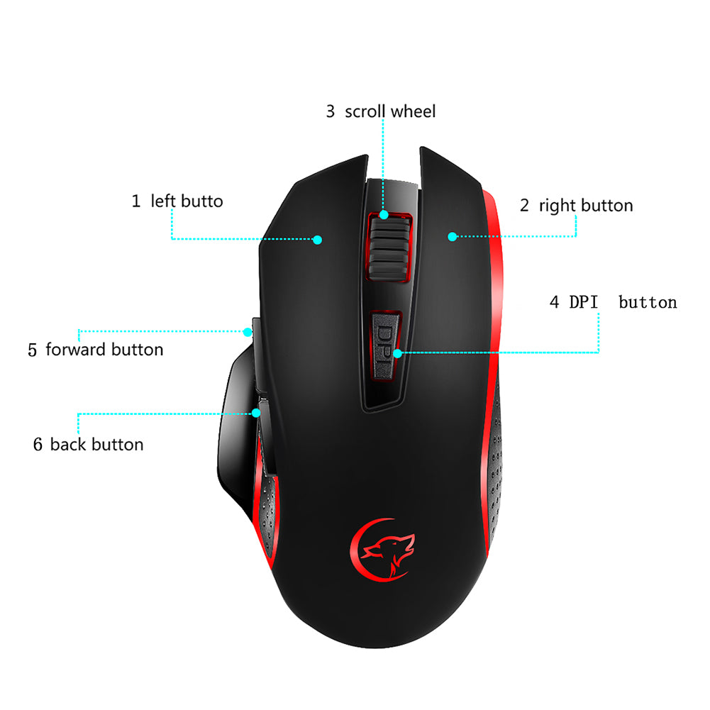 Universal 800/1200/1600/2400DPI 2.4G Wireless Gaming Mouse PC Laptop Supplies