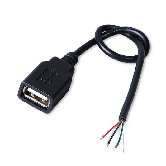 30cm USB 2.0 Type A Female Jack 4 Core Wire Power Charge Cable Cord Connector