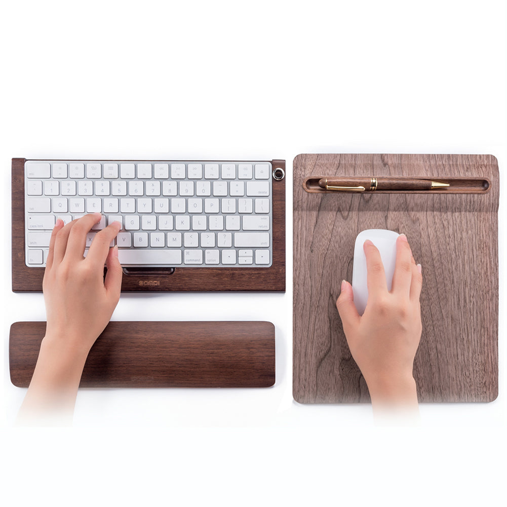 Ergonomic Keyboard Typing Work Game Wooden Hand Wrist Rest Support Pad Cushion