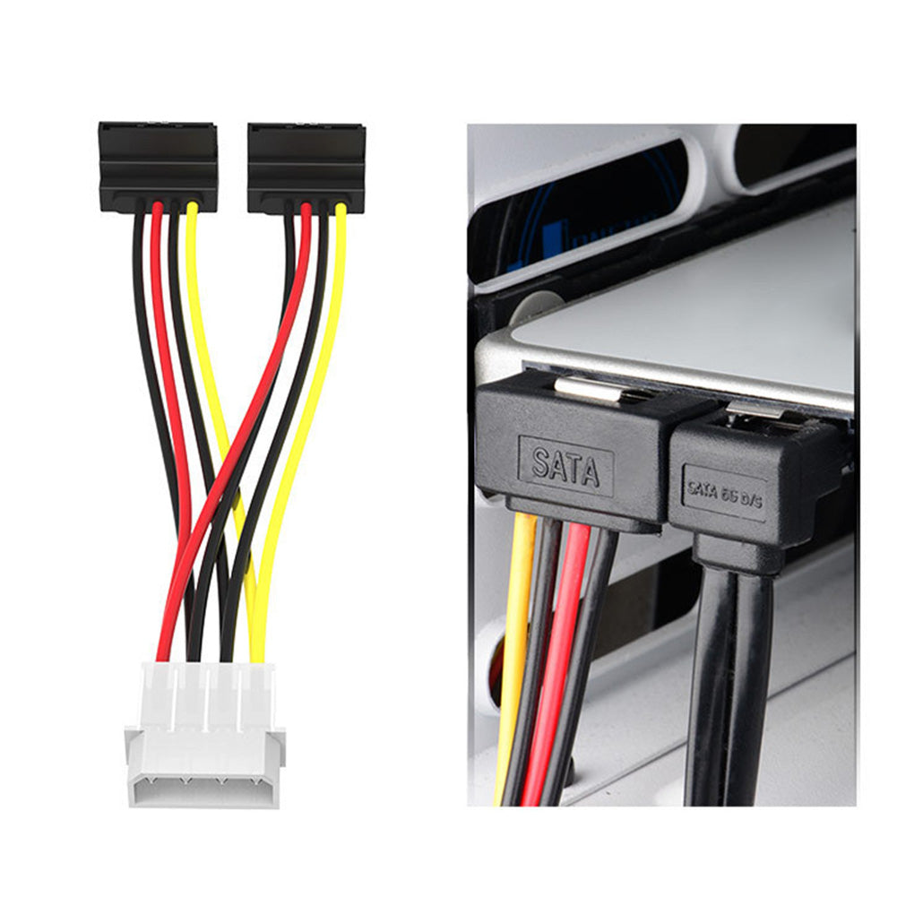 SATA 4 Pin Male to 15 Pin Female Adapter Cable Hard Drive Power Supply Cord