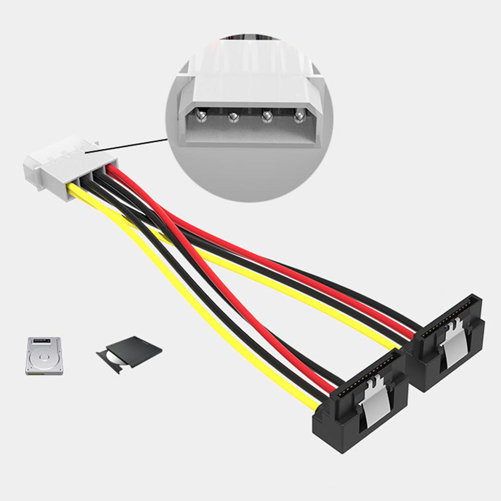 SATA 4 Pin Male to 15 Pin Female Adapter Cable Hard Drive Power Supply Cord