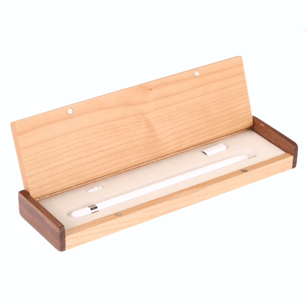 Wooden Storage Box Anti-dust Protective Case Holder for Apple iPad Pro Pencil