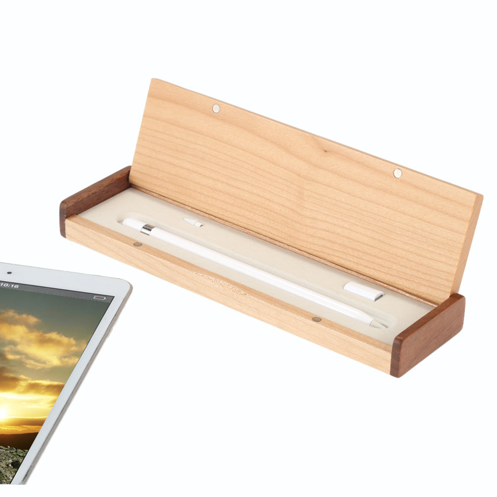 Wooden Storage Box Anti-dust Protective Case Holder for Apple iPad Pro Pencil