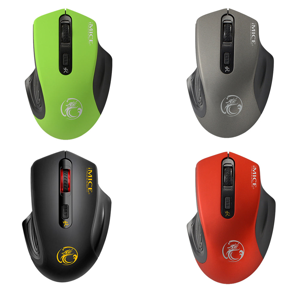 USB Wireless 2500DPI Adjustable Optical Ergonomic Mouse for Computer Laptop