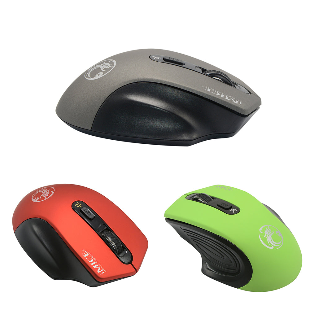 USB Wireless 2500DPI Adjustable Optical Ergonomic Mouse for Computer Laptop