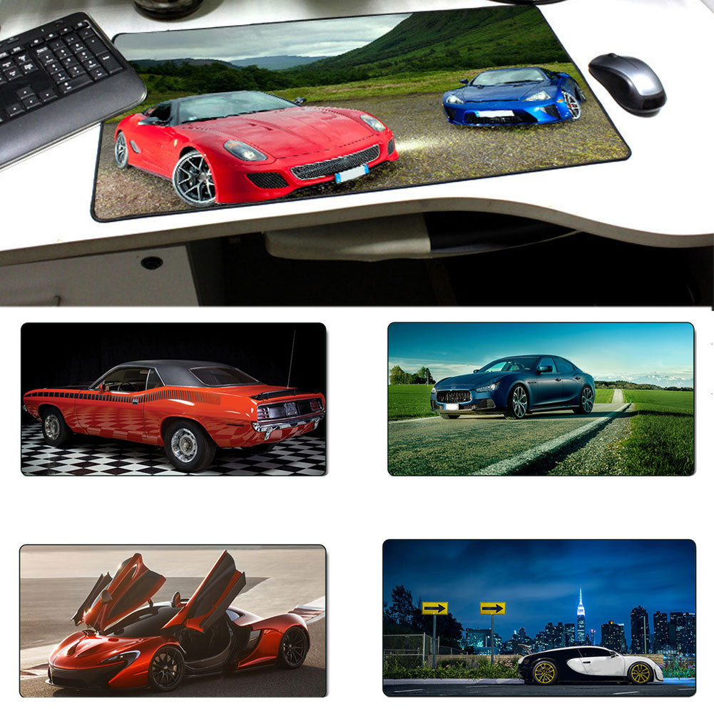 Fashion Cars Print Large Gaming Laptop PC Computer Mousepad Anti-Slip Desk Mat