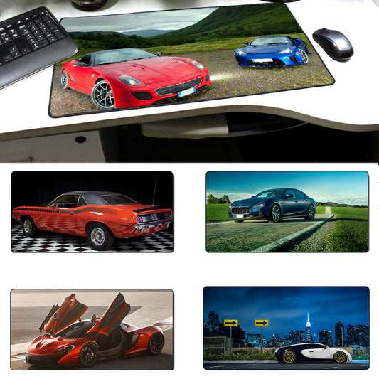 Fashion Cars Print Large Gaming Laptop PC Computer Mousepad Anti-Slip Desk Mat