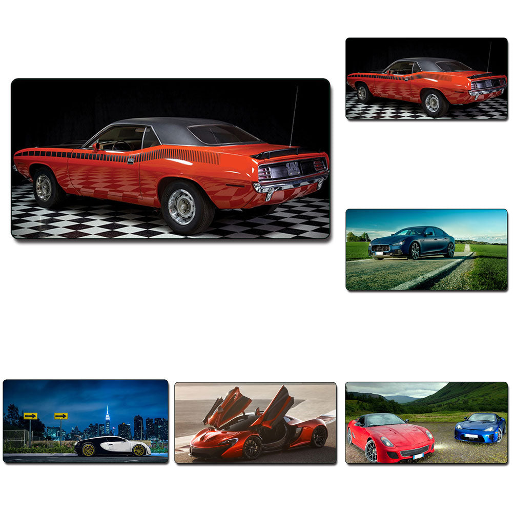 Fashion Cars Print Large Gaming Laptop PC Computer Mousepad Anti-Slip Desk Mat
