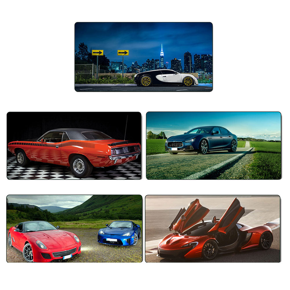 Fashion Cars Print Large Gaming Laptop PC Computer Mousepad Anti-Slip Desk Mat