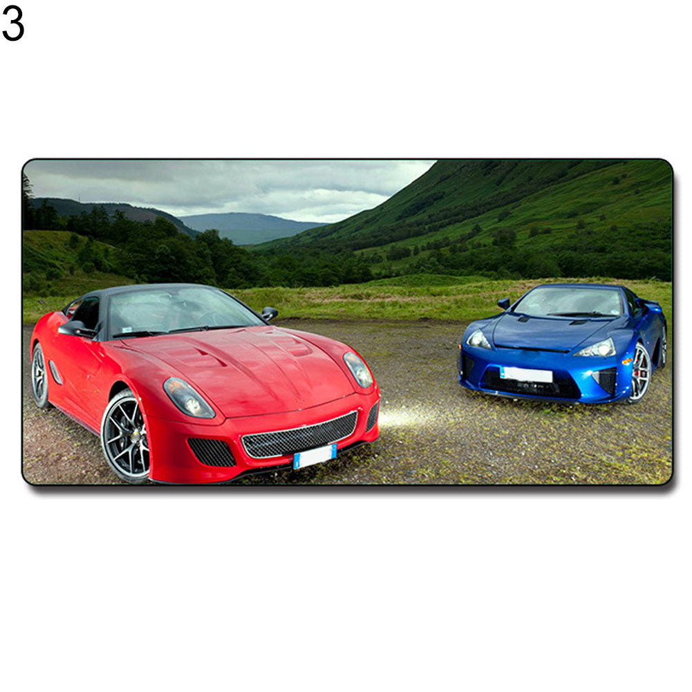 Fashion Cars Print Large Gaming Laptop PC Computer Mousepad Anti-Slip Desk Mat