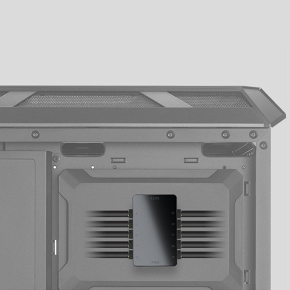 PC 10 Ports 4Pin 12V PWM Cooling Fan Hub Splitter Cable Power Supply Adapter