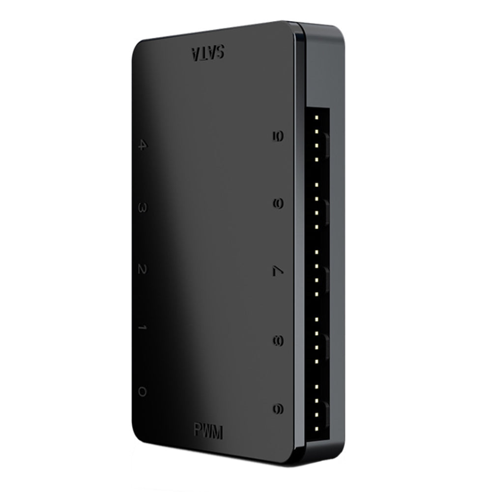 PC 10 Ports 4Pin 12V PWM Cooling Fan Hub Splitter Cable Power Supply Adapter