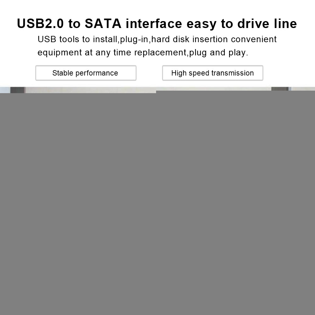 Dual USB 2.0 to SATA 7+15Pin Adapter Cable Converter for 2.5inch Hard Drive Disk