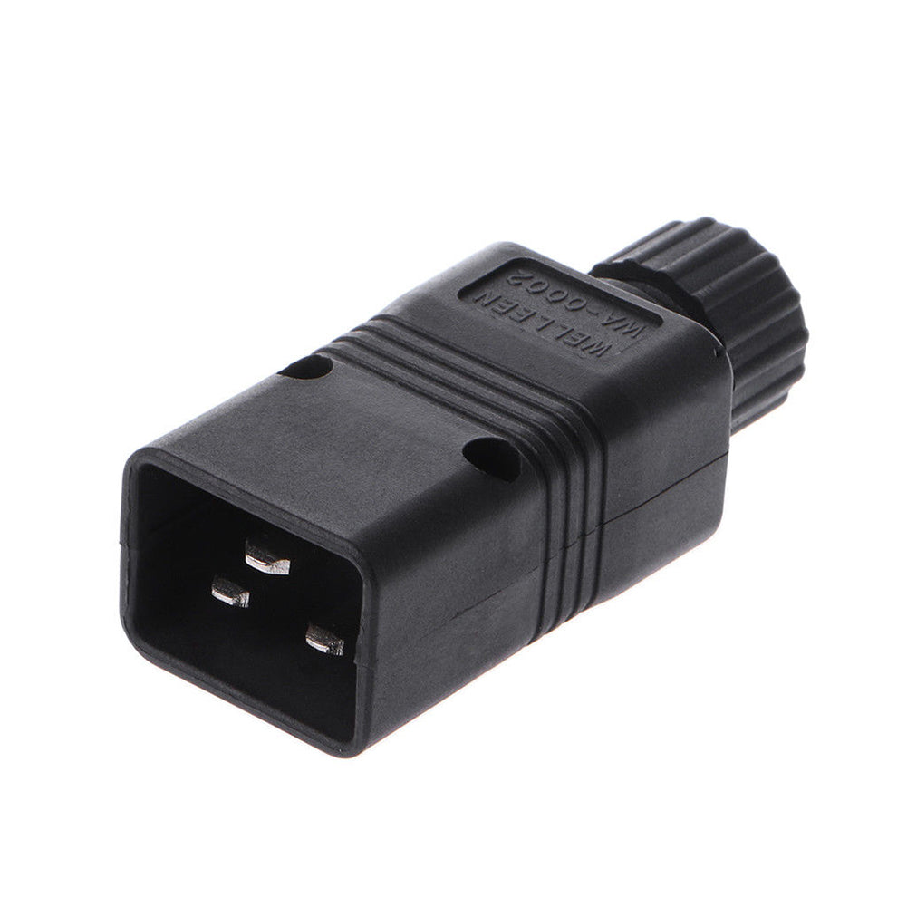 Rewirable IEC 320-C20 Male Connector 16A AC 3 Pin Power Adapter Plug Computer