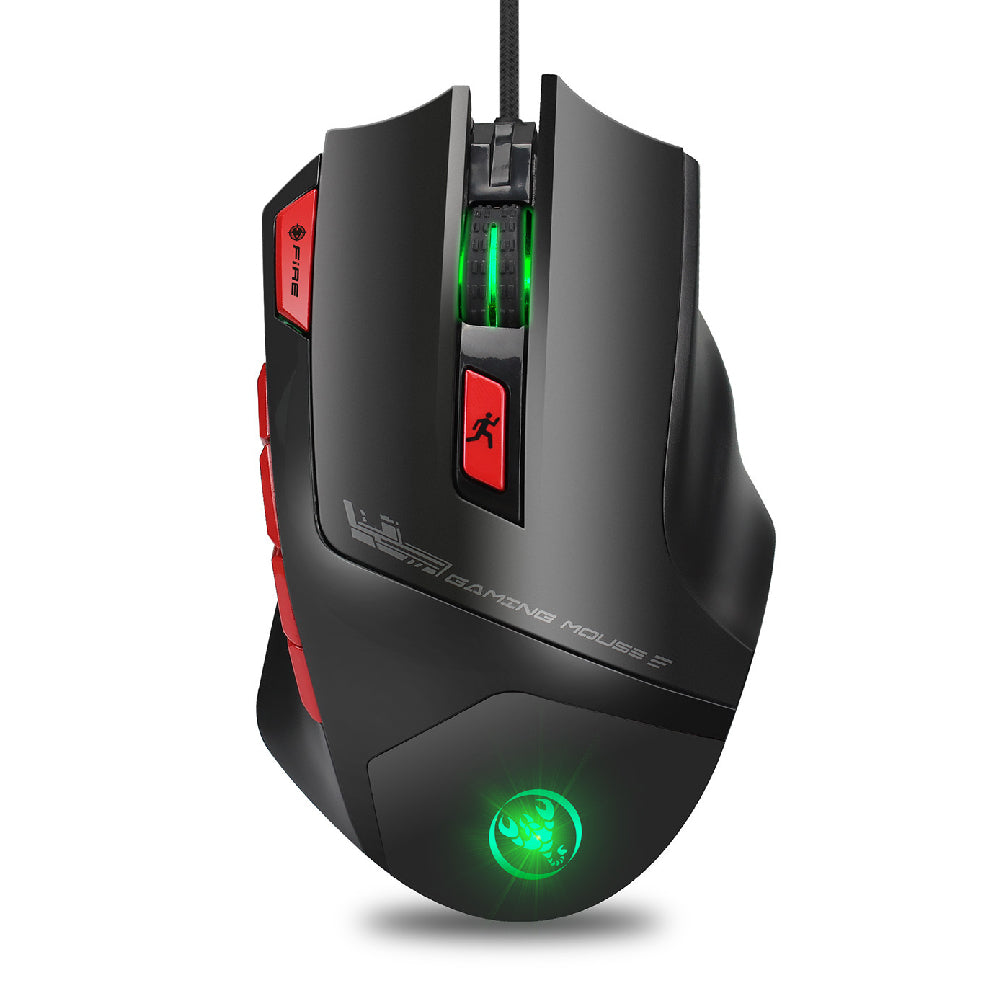 9000DPI 9 Buttons Ergonomic USB Wired Optical PC Laptop Lighting Game Mouse Mice