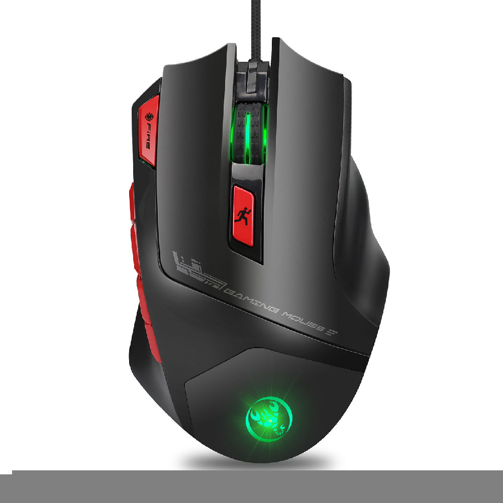 9000DPI 9 Buttons Ergonomic USB Wired Optical PC Laptop Lighting Game Mouse Mice