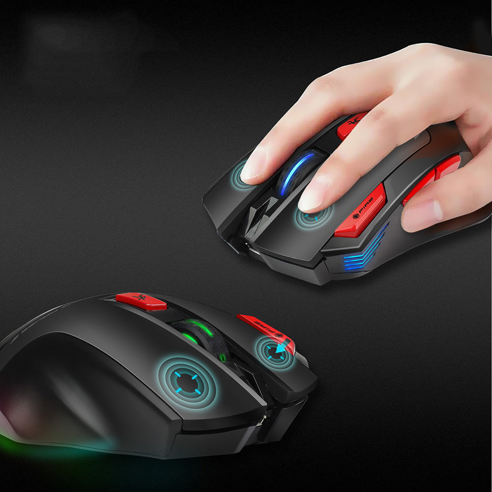 T88 Fashion 2.4G Wireless 7-Button Adjustable DPI RGB Backlight Gaming Mouse