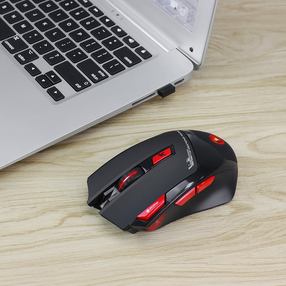 T88 Fashion 2.4G Wireless 7-Button Adjustable DPI RGB Backlight Gaming Mouse
