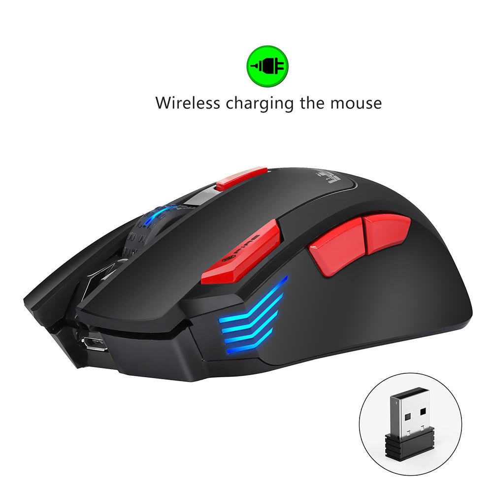 T88 Fashion 2.4G Wireless 7-Button Adjustable DPI RGB Backlight Gaming Mouse