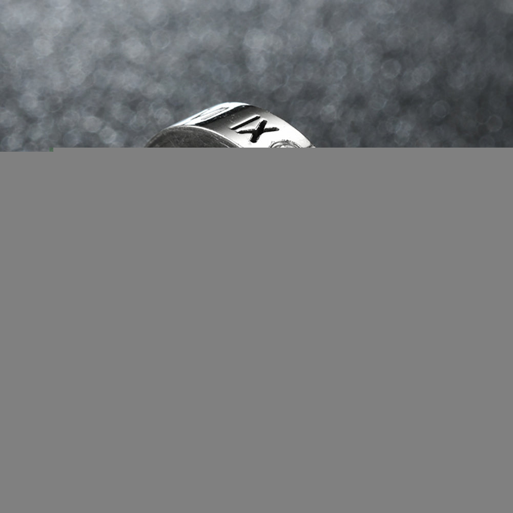 Lover Couple Ring Fashion Roman Number Shiny Rhinestone Party Jewelry Gift